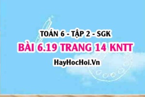 Bài 6.19 trang 14 Toán 6 Tập 2 Kết nối tri thức